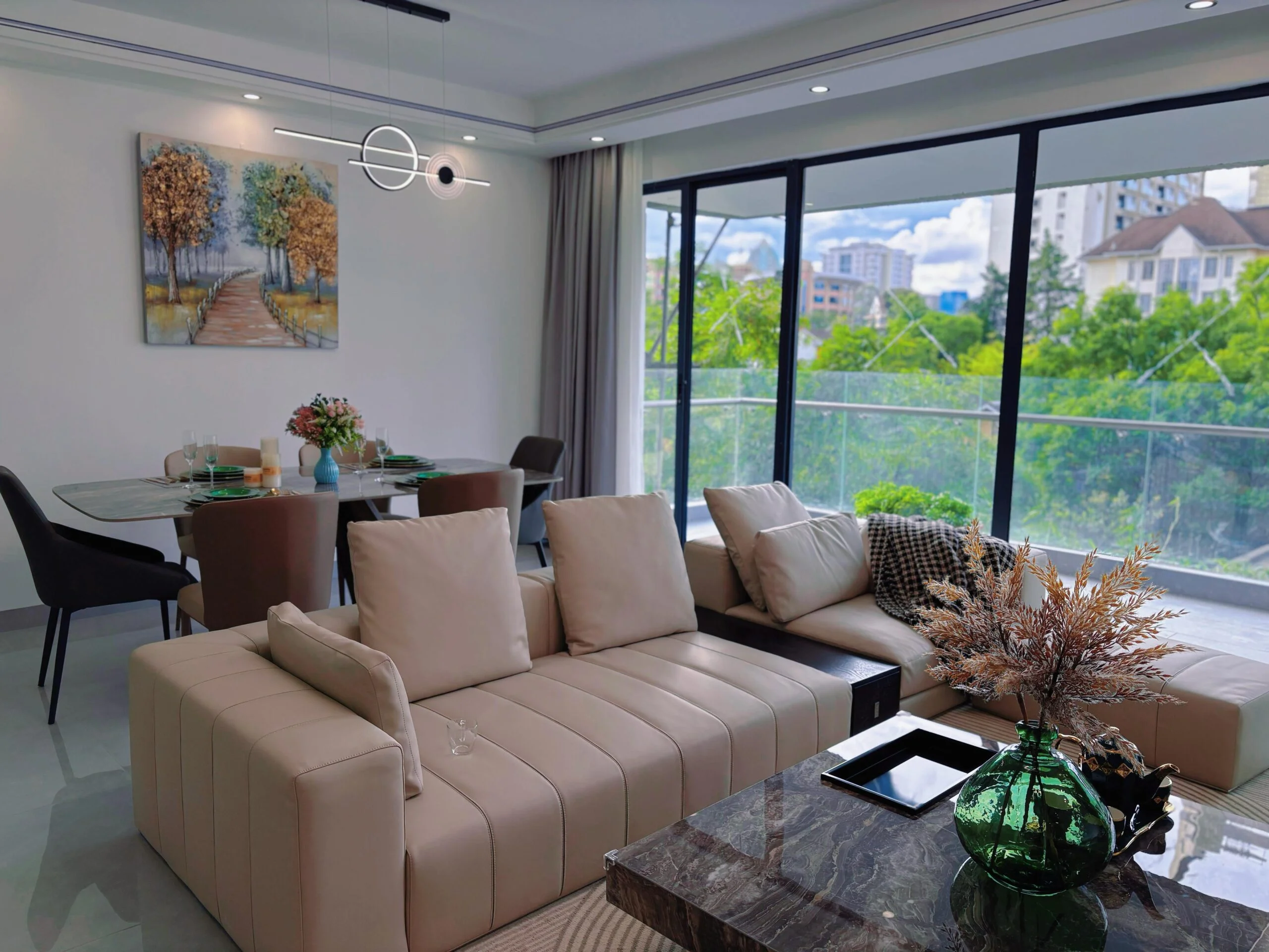 spacious 3 bedroom living room at capital garden
